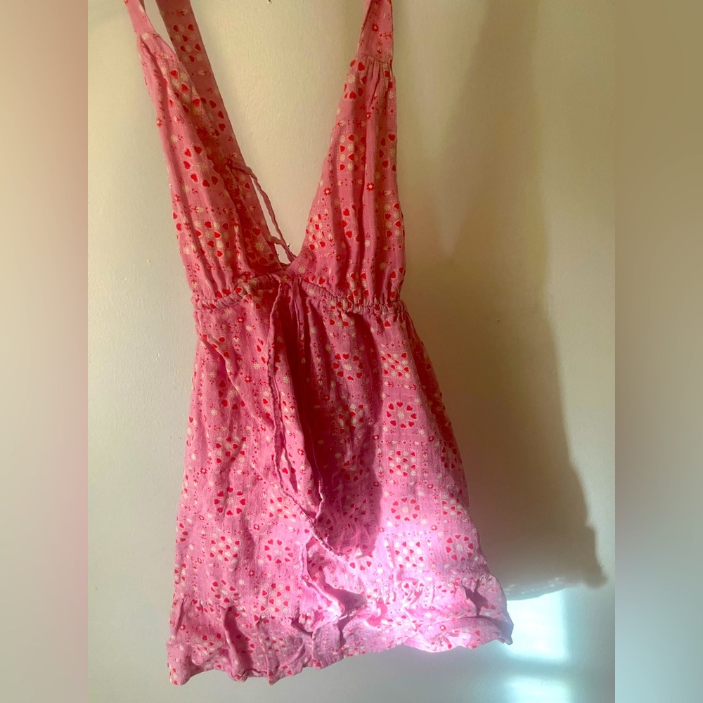 Brand new urban outfitters adorable pink mini sundress size medium